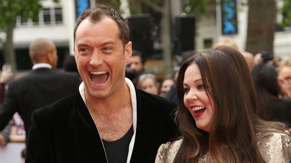 Jude Law and Melissa McCarthy, who are costarring in the movie "Spy," are guests on "The Graham Norton Show."