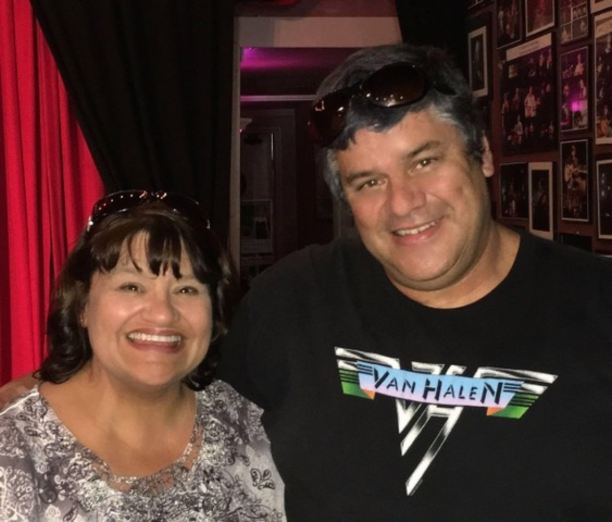 Louis Brazier, right, with his sister Theresa Ann Derchan in 2018 at Lestat's West in Normal Heights.