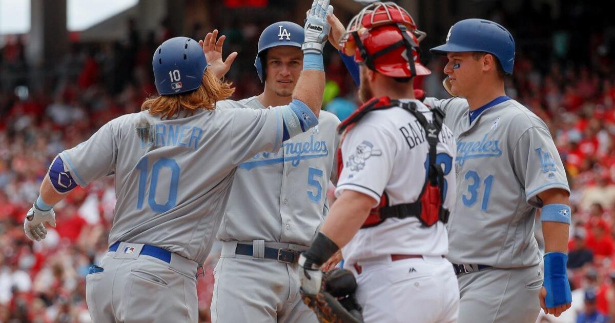 Los Angeles Dodgers shortstop Enrique Hernandez (8) in the fifth