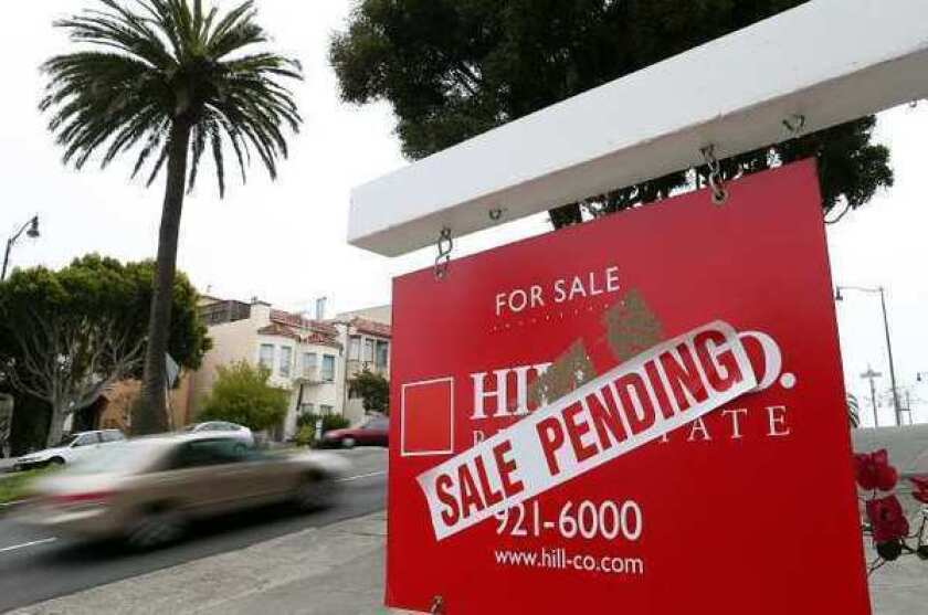Pending home sales dipped in August from their two-year high in July, according to the National Assn. of Realtors.