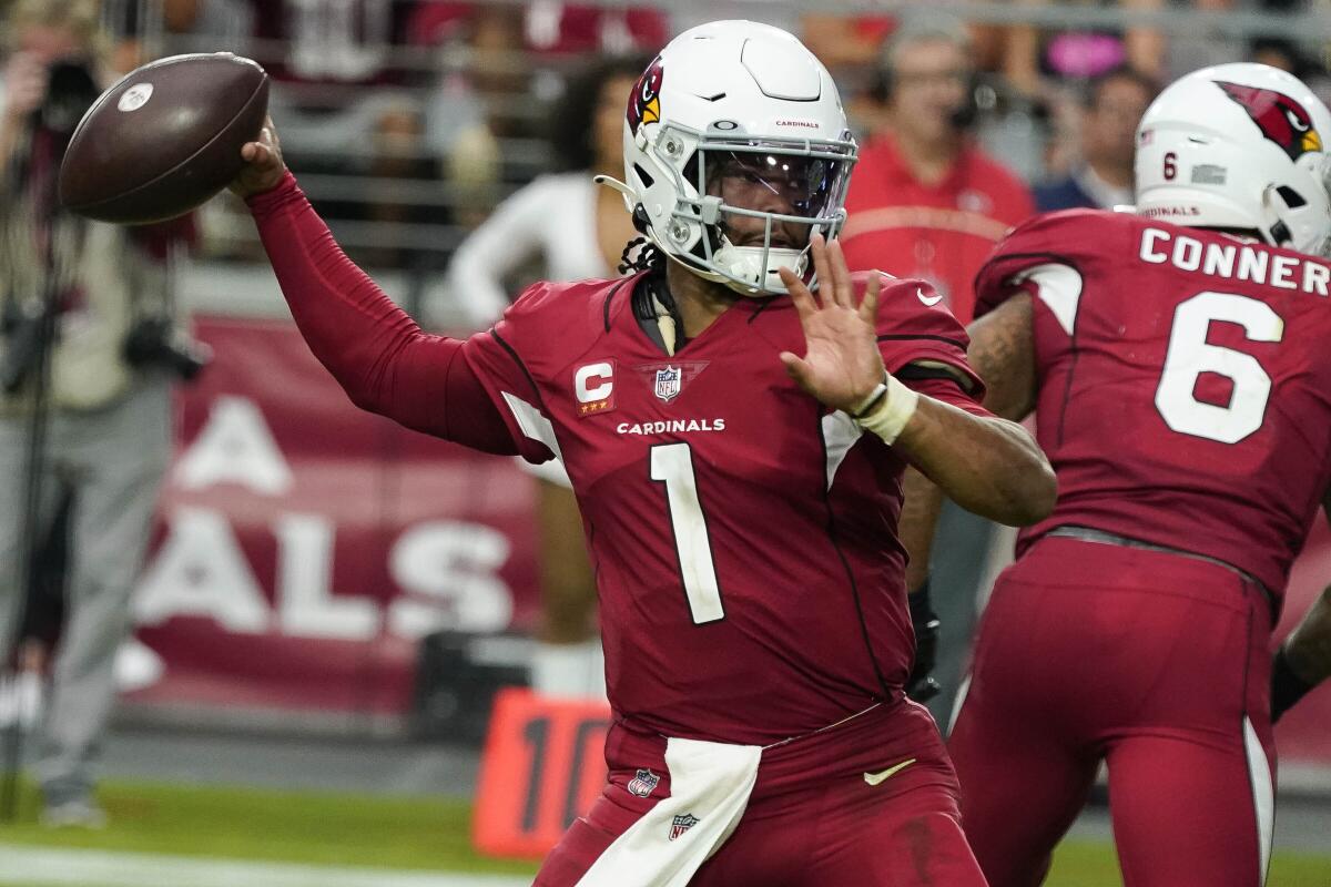 Arizona Cardinals quarterback Kyler Murray during the second half.