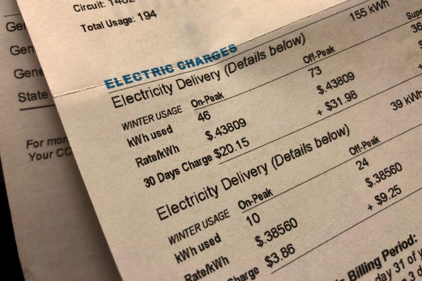Details of a monthly bill from San Diego Gas & Electric.