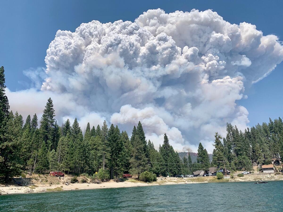 The Creek fire in the Sierra National Forest.