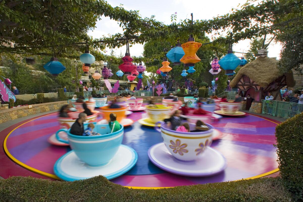 The Mad Tea Party ride in Disneyland's Fantasyland.