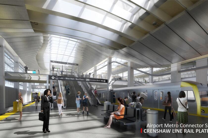 An artist rendering of the Airport Metro connector