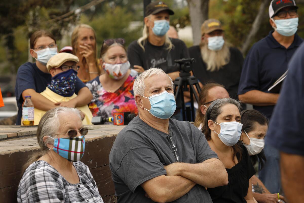 Residents of Berry Creek and the surrounding area attend an emergency community meeting in Oroville.