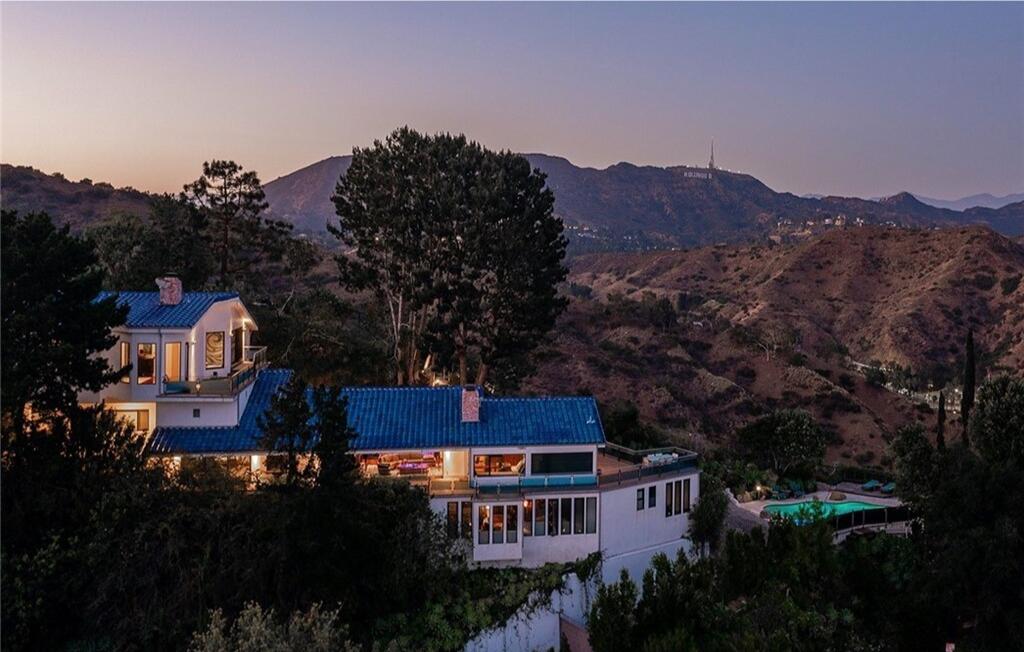 The scenic spot overlooks the Hollywood Bowl from a swimming pool, observation deck and three different viewing decks.