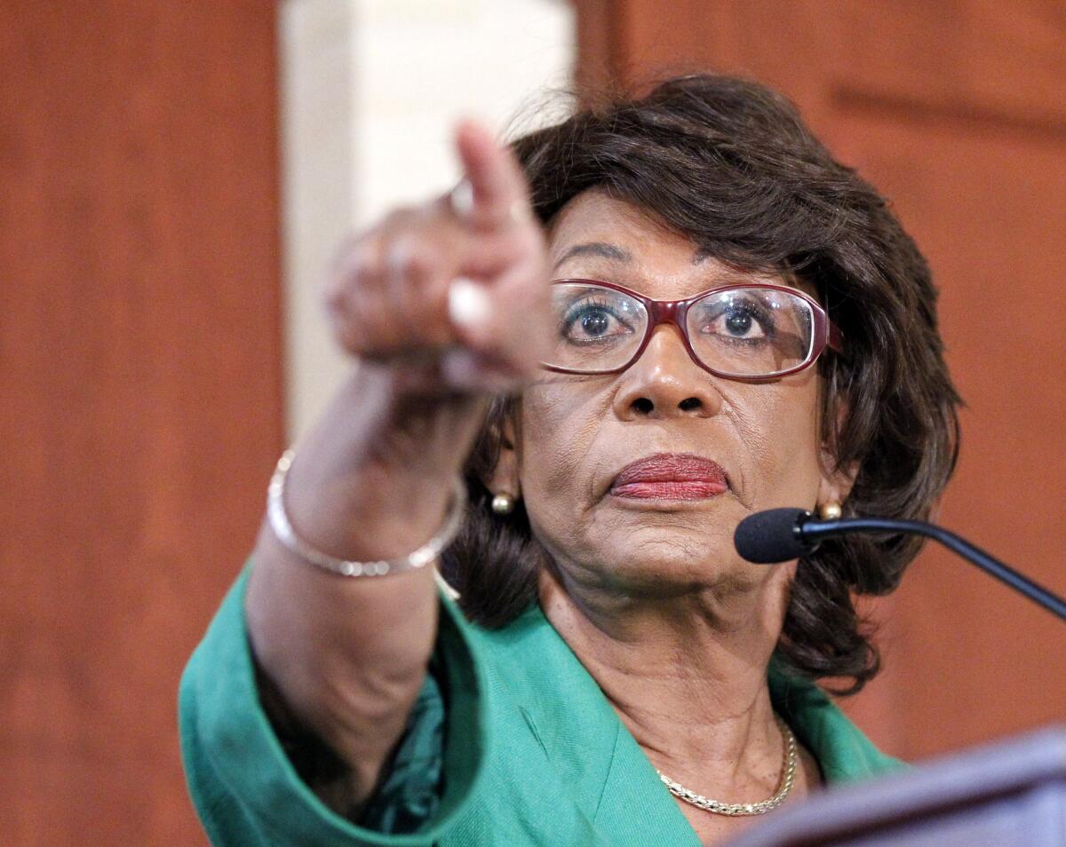 Rep. Maxine Waters (D-Calif.) is unhappy with Rep. Henry Waxman's decision to support the runway shift at LAX.