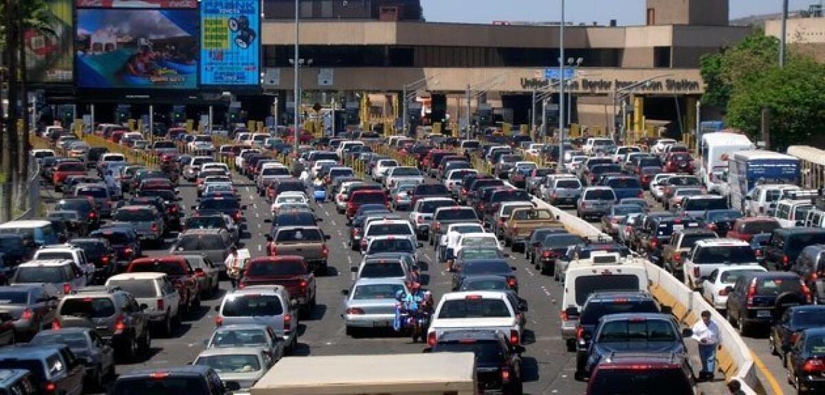 The border crossing at San Ysidro.