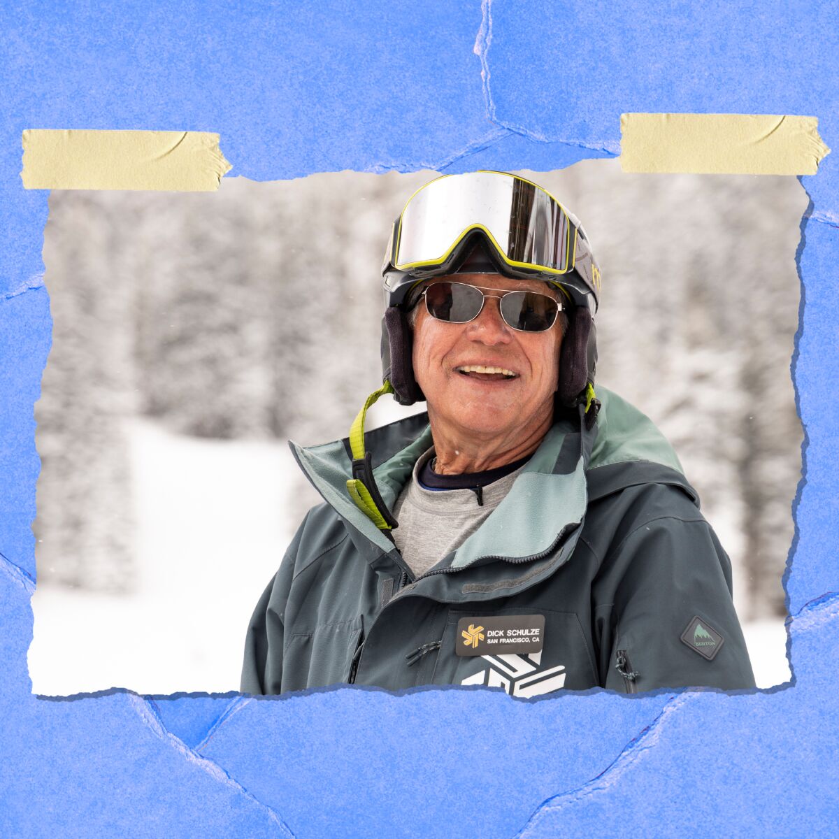 Dick Schulze, America's oldest competitive snowboarder.
