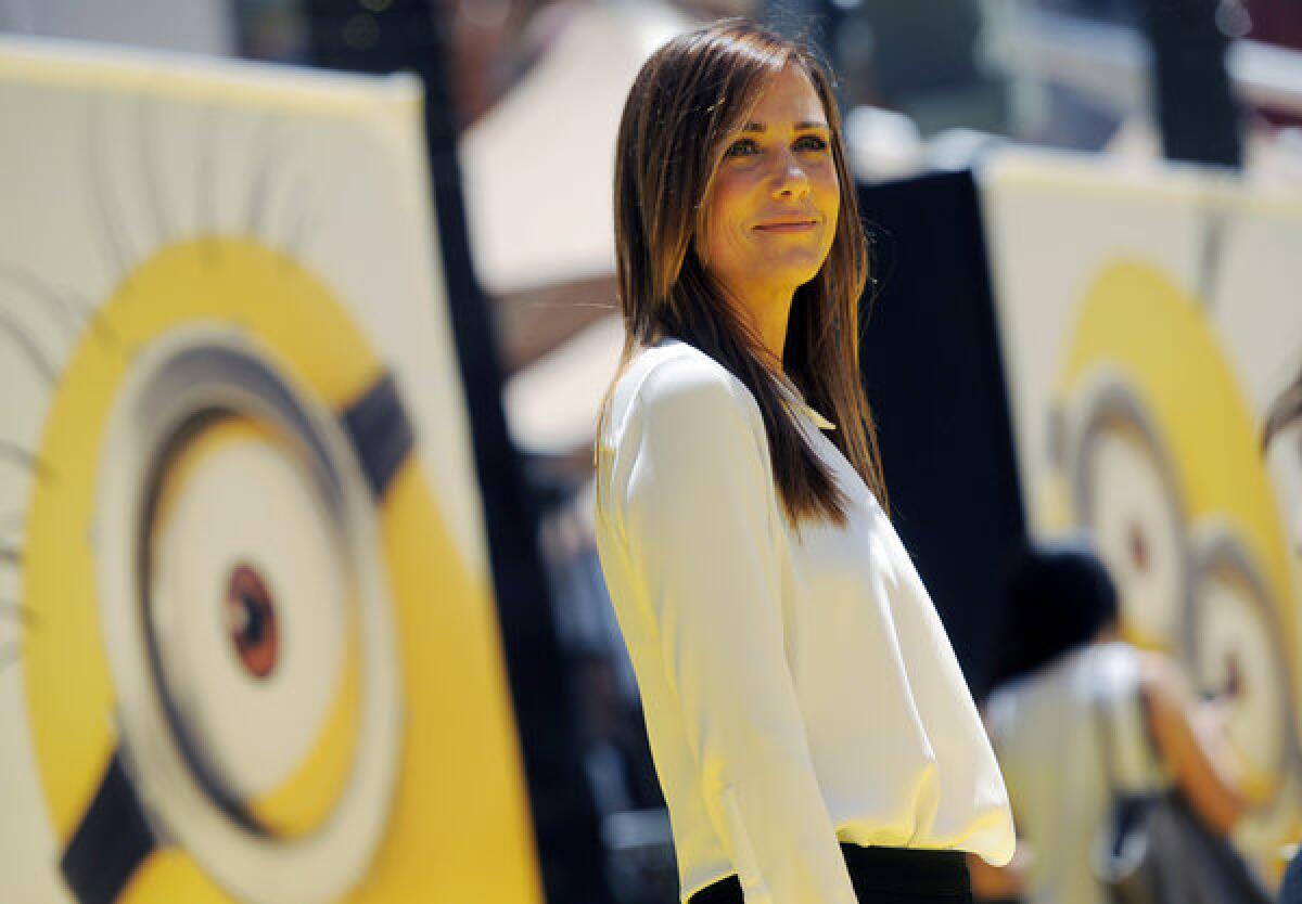Kristen Wiig, a cast member in "Despicable Me 2," poses at the American premiere of the film. Wiig has reportedly ended her relationship with Srokes drummer Fabrizio Moretti.