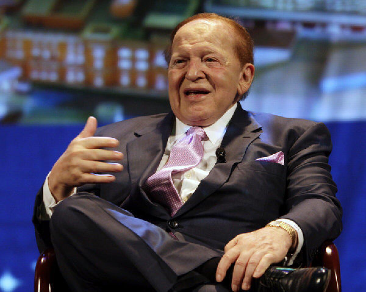Sheldon Adelson, chairman and CEO of Las Vegas Sands Corp., at the 2008 opening of the Four Seasons Hotel in Macau.