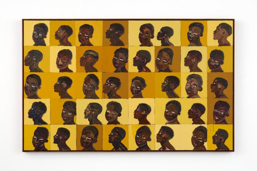 Ludovic Nkoth, "System (Yellow) II," 2023. The Cameroonian-born artist has an upcoming solo exhibition at Francois Ghebaly Gallery in downtown L.A. (Paul Salveson / Ludovic Nkoth / Francois Ghebaly)