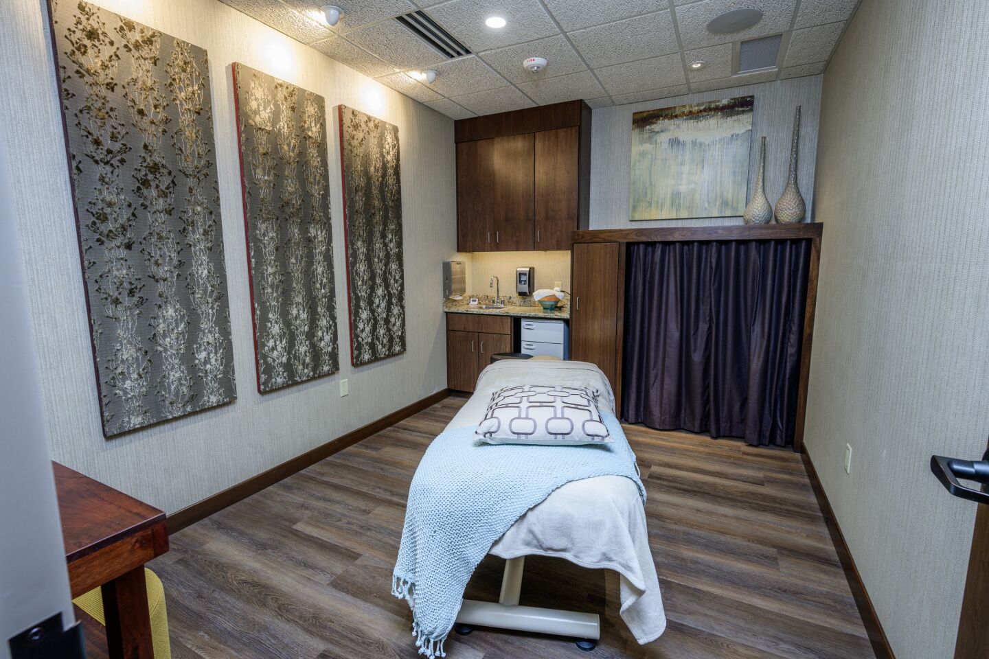 A private massage room.