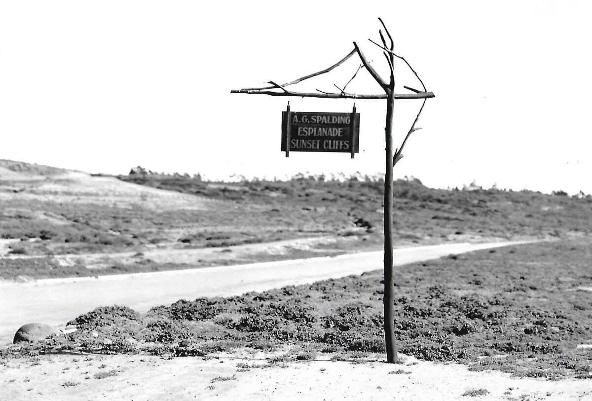 Al Spalding developed his tract along what he called the Albert G. Spalding Esplanade into Sunset Cliffs Park.