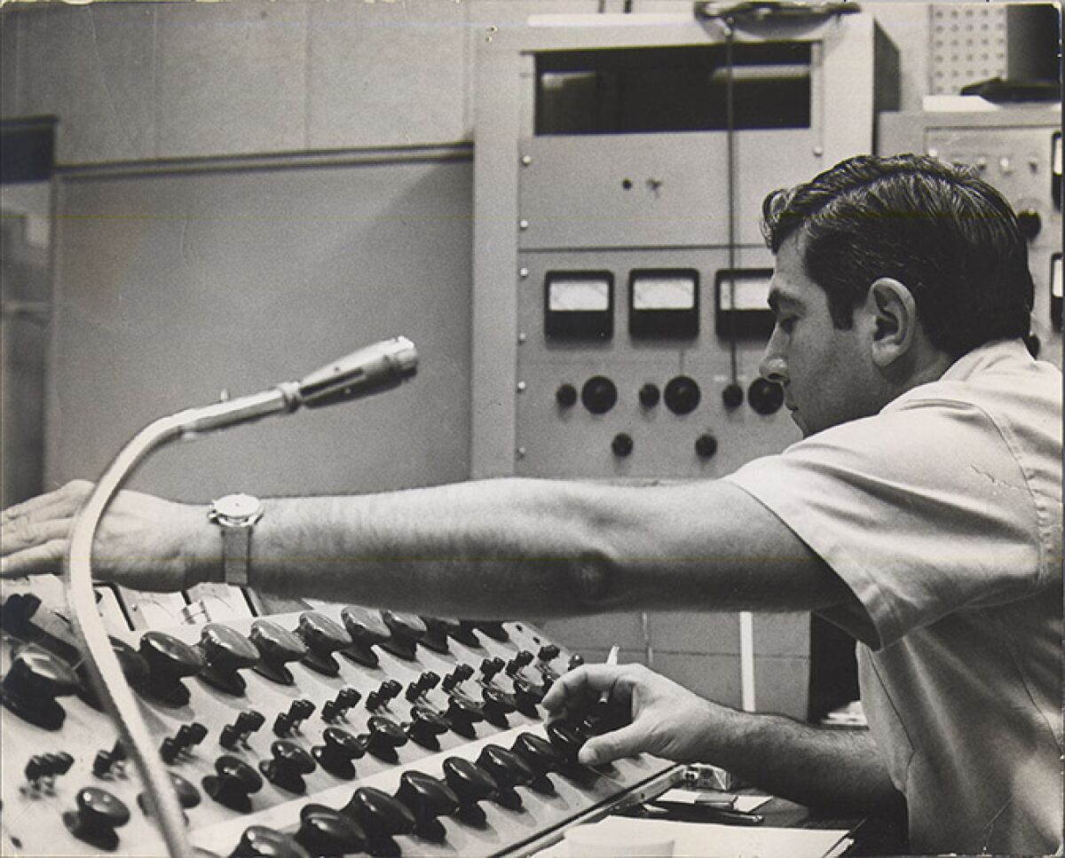 Stan Ross at the mixing board.