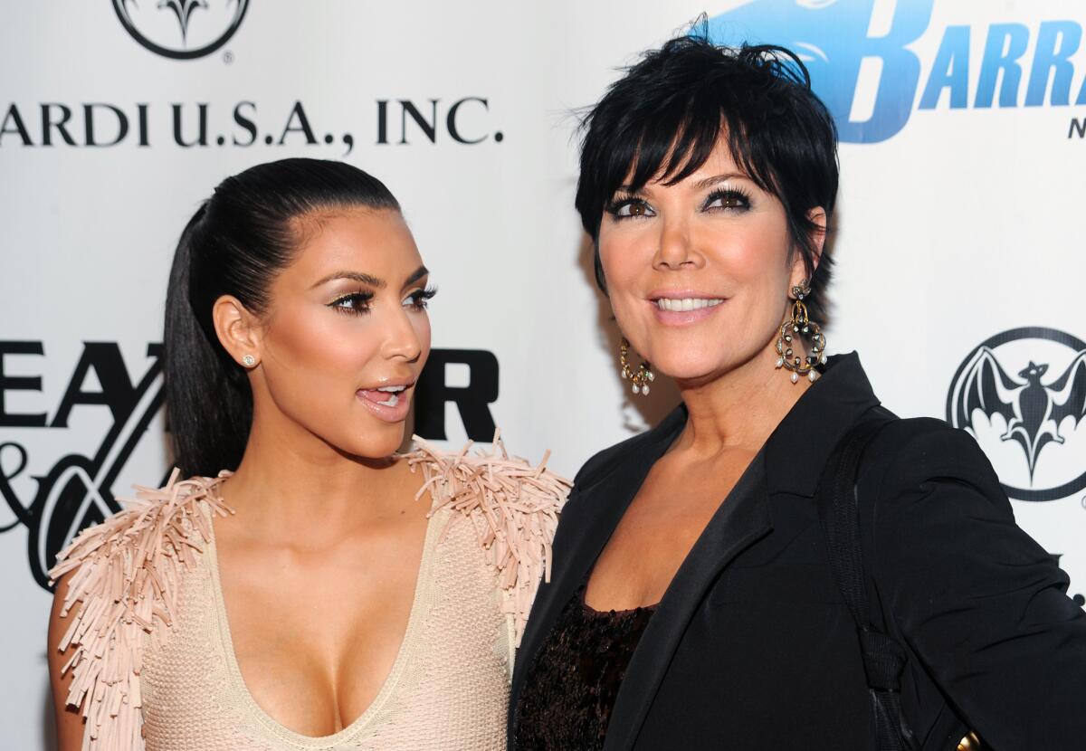Kim Kardashian, left, and her mother, Kris Jenner, in 2010.
