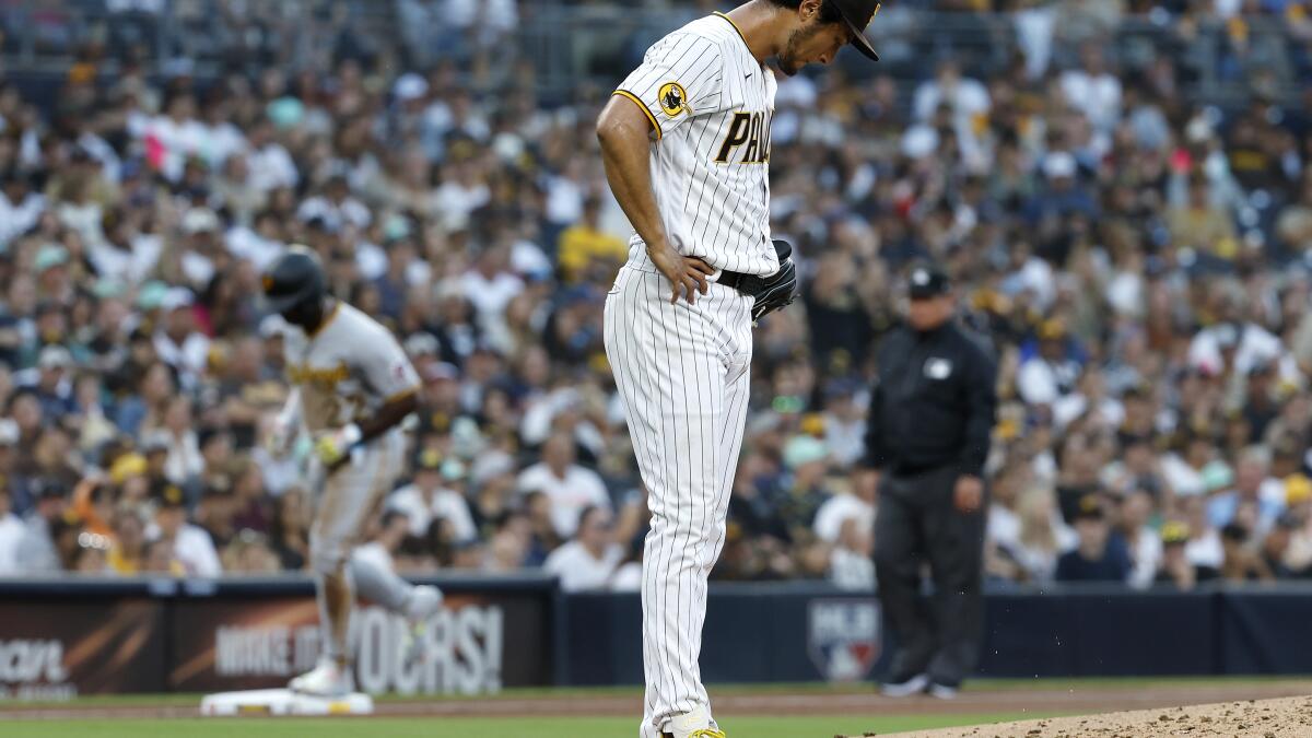 Yu Darvish, Padres blitzed by Pirates to start critical homestand - The San  Diego Union-Tribune