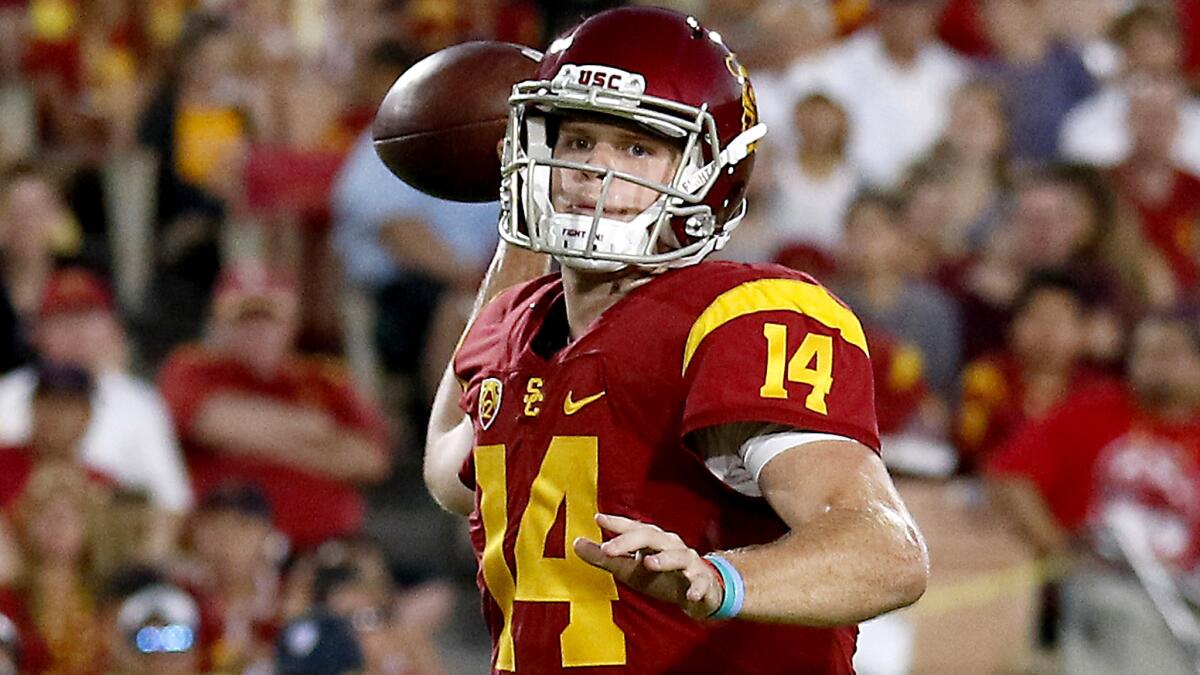 Redshirt freshman Sam Darnold is coming off a 352-yard, three-touchdown passing performance against Arizona State last week.