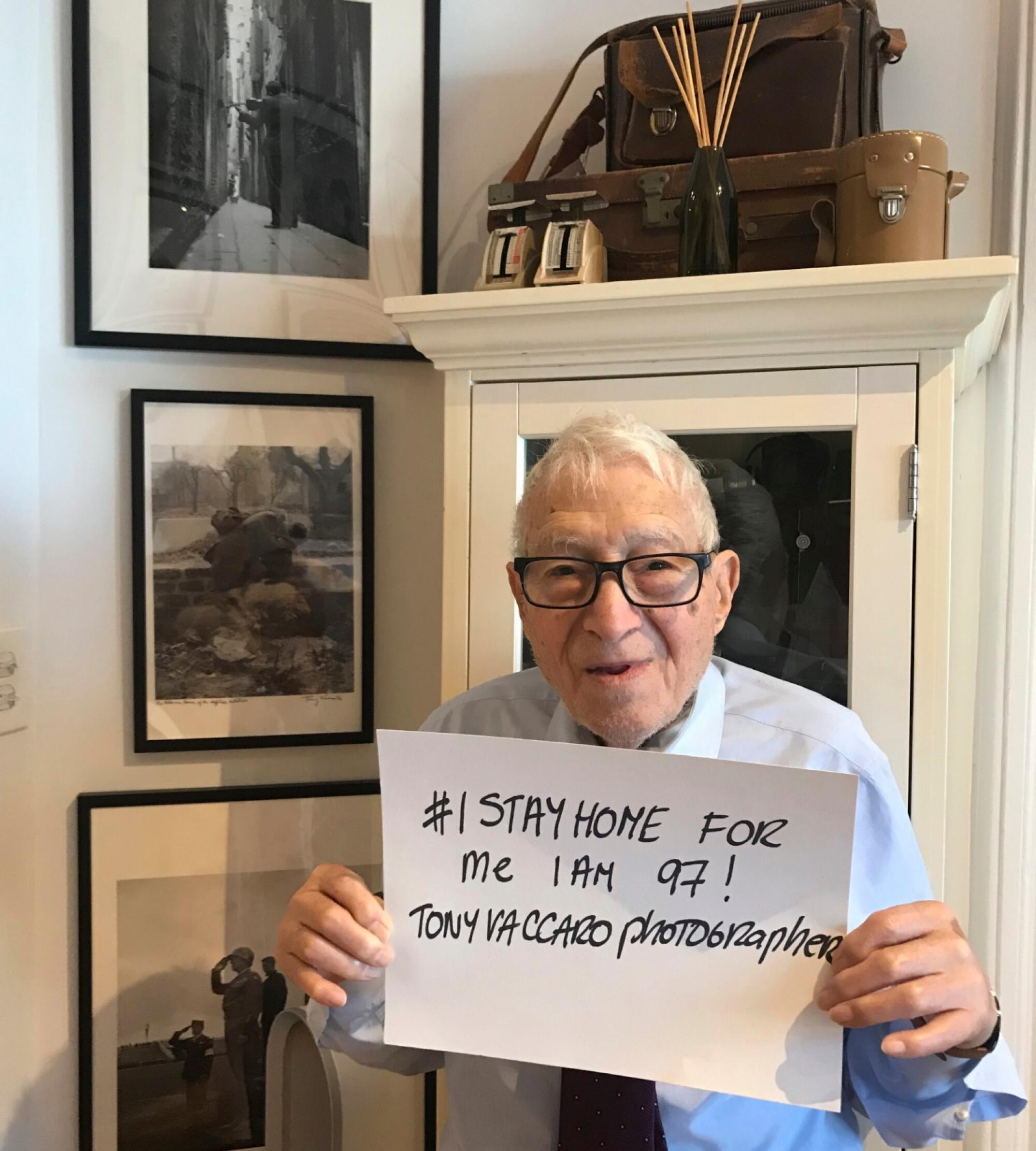 Tony Vaccaro at his studio in Long Island City, in the Queens borough of New York.