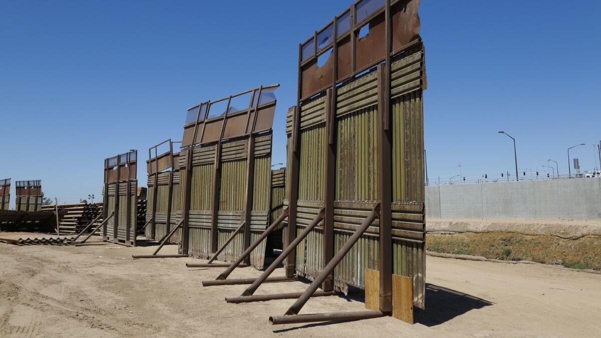 Pieces of the Vietnam War landing mats that previously lined the border in Calexico.