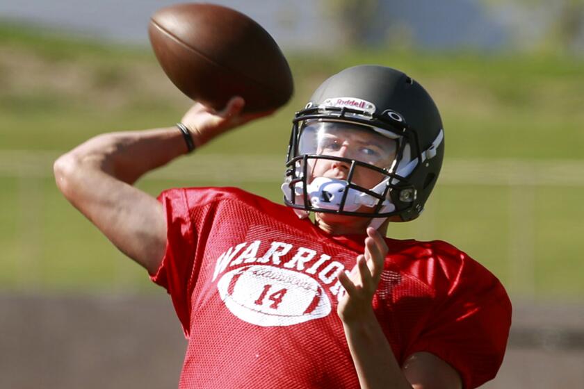 Quarterback David Sills prepares for the upcoming season at El Camino College.