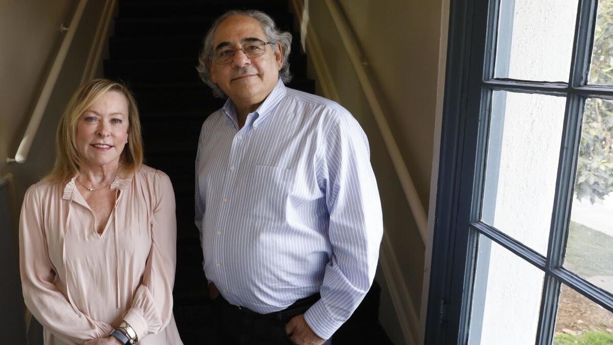 Fox Searchlight co-Presidents Nancy Utley, left, and Stephen A. Gilula at Fox Searchlight headquarters in Los Angeles.