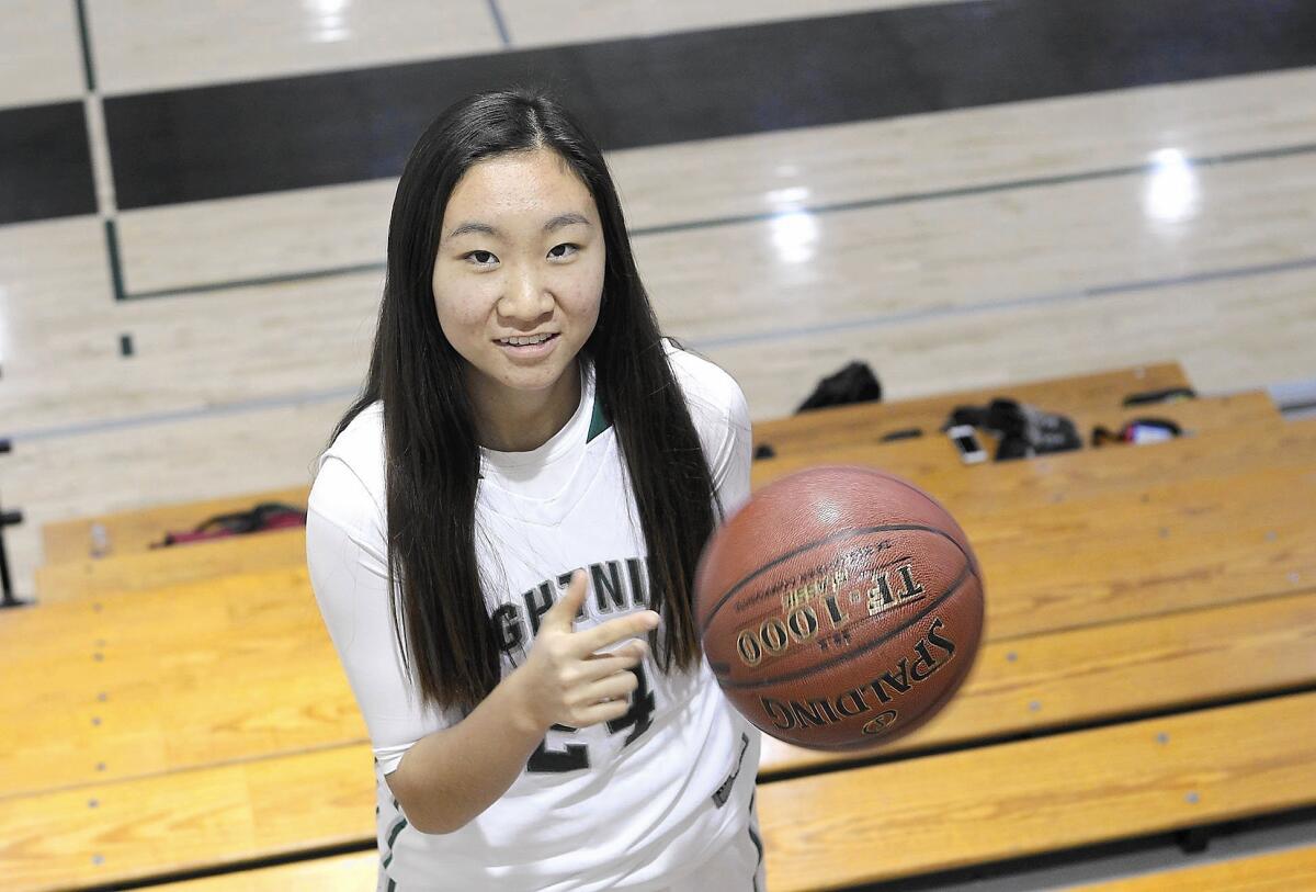 Sage Hill School freshman Heather Park leads the Newport-Mesa area with her scoring average of 18.7 points per game, to go along with 4.1 steals and 3.1 assists.
