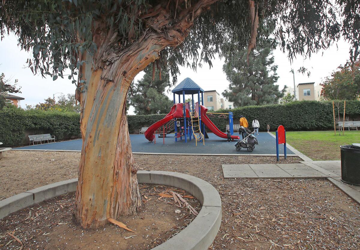 Ketchum Libolt Park, a pocket park located at 2150 Maple Street in Costa Mesa, where improvements are planned.