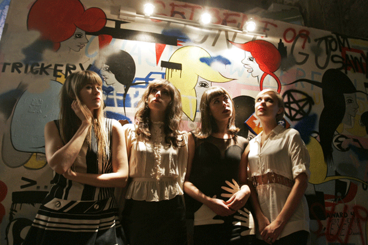 LIKELY STORY: Tennessee Thomas, left, Laena Geronimo, Annie Monroe, and Elizabeth "Z" Berg of the Like. A new CD, "Release Me," came out Tuesday.