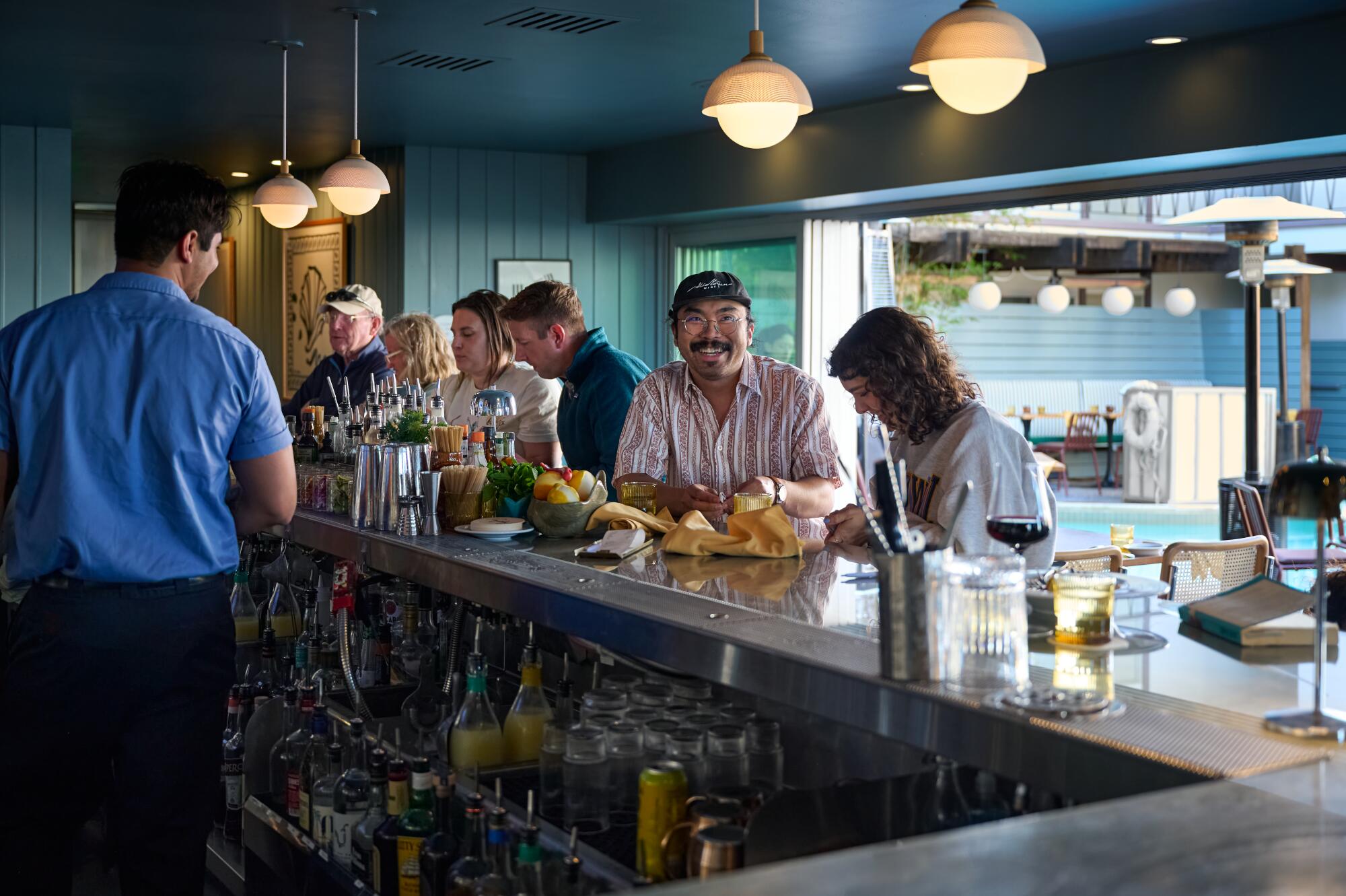 Photos: Motel California, the delight is in the details 90 Happy guests at restaurant-bar Ponyboy at the Pearl Hotel in San Diego.