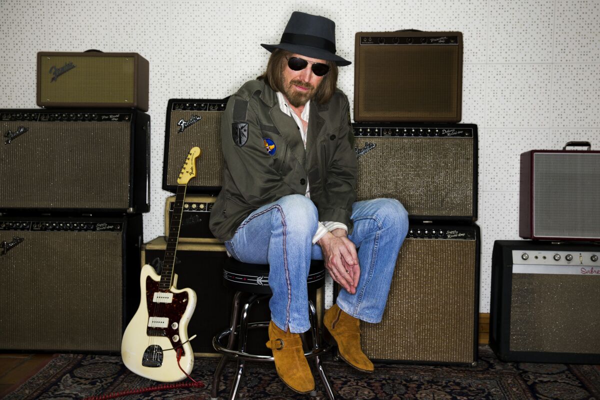Tom Petty in the studio of his Los Angeles-area home, June 30, 2014.