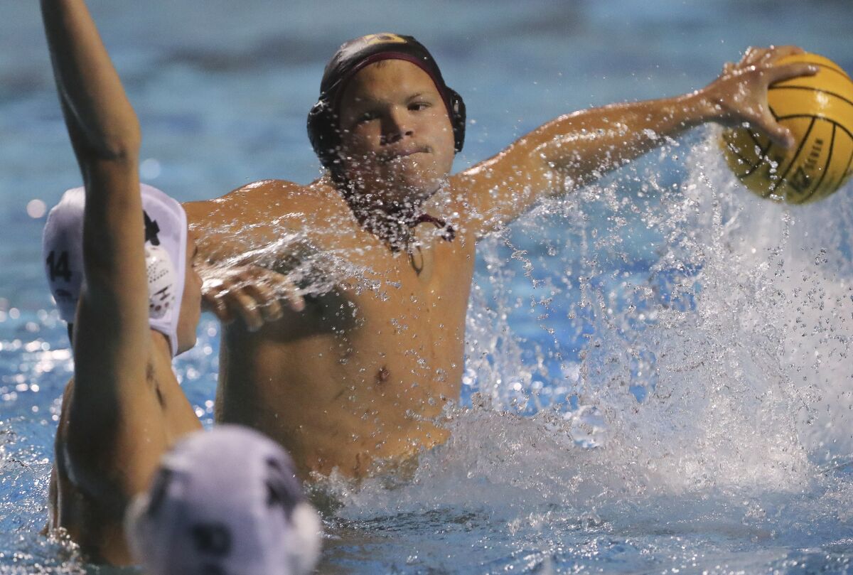 Bishop’s junior Jack Martin scored five goals in the Knights’ semifinal win over La Jolla on Tuesday.