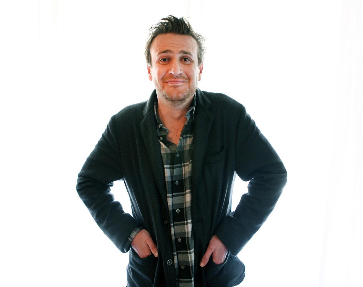 Actor Jason Segel poses for a photo at the Four Seasons Hotel in Los Angeles.