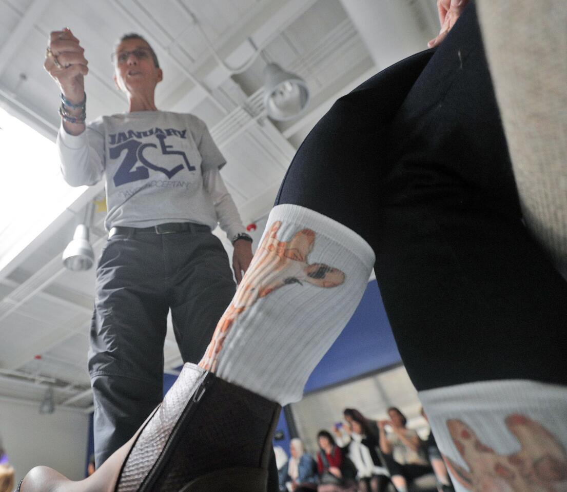 Photo Gallery: College View School breaks own giraffe sock record