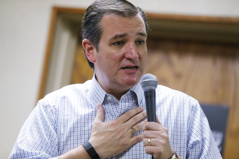 Republican presidential candidate Sen. Ted Cruz campaigns in Iowa.