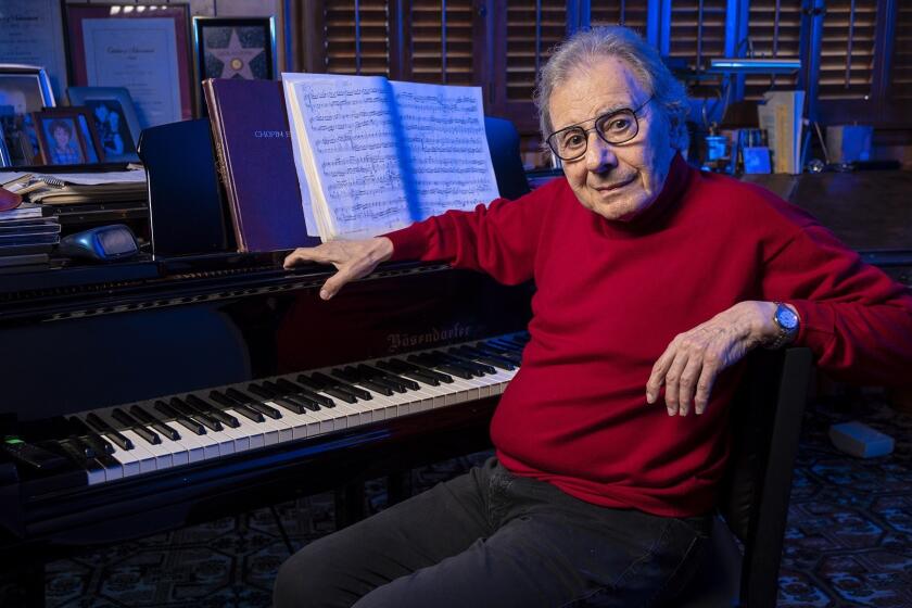BEVERLY HILLS, CA - NOVEMBER 09, 2018 - Composer Lalo Schifrin photographed at his home studio in Beverly Hills, November 09, 2018. He this year's one of two Governors Awards honoree.