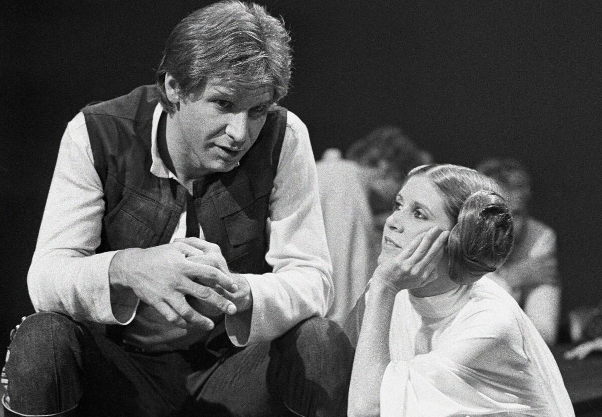 Harrison Ford and Carrie Fisher on Nov. 13, 1978.