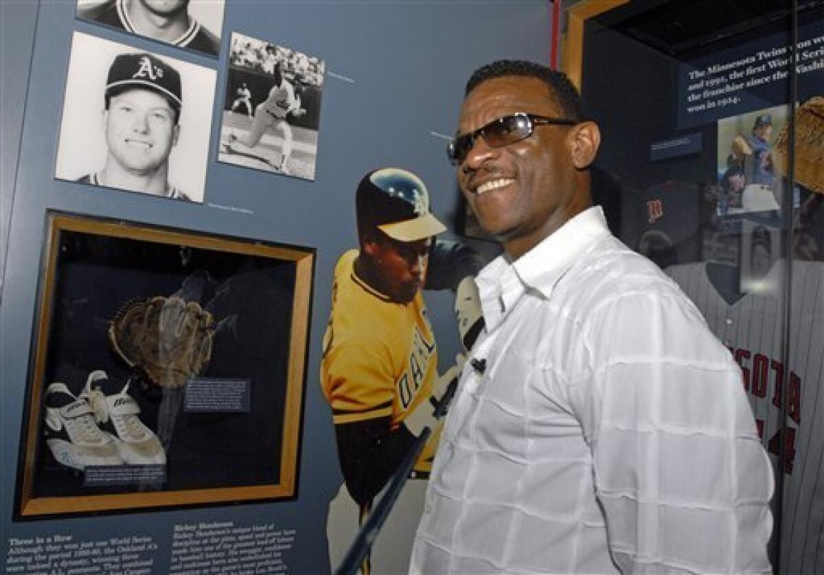Rickey Henderson visits baseball Hall of Fame - The San Diego
