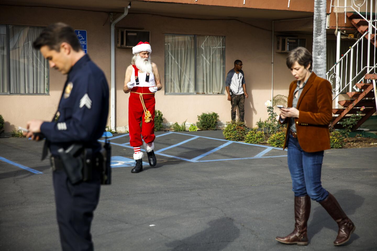 Santa takes a break on FX's "Fargo" set