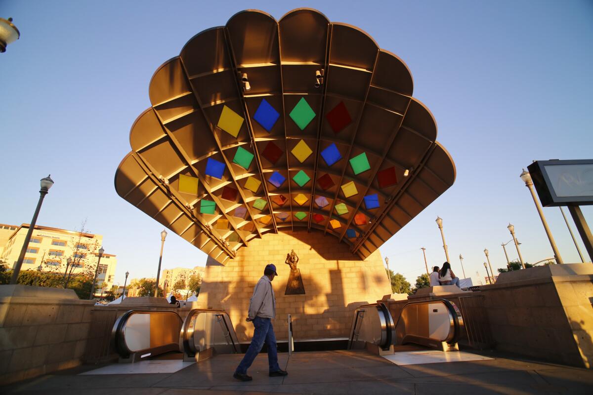 Mariachi Plaza in Boyle Heights, the site of a proposed shopping center.