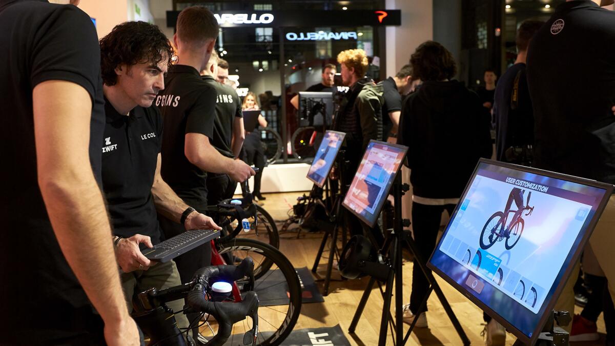 "Zwift," created by a company in Long Beach, Calif., bills itself as a way for cyclists to reduce the tedium of training indoors.