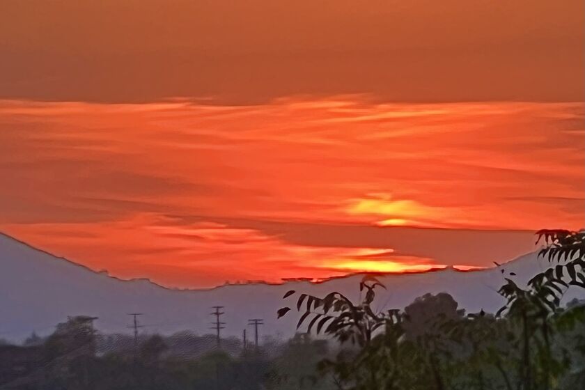 Mike Donegan took this photo of a sunset over Santa Maria from a family property above Magnolia Avenue in Ramona.
