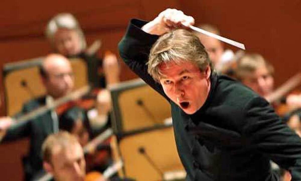 Esa-Pekka Salonen leads the Los Angeles Philharmonic at Walt Disney Concert Hall in May. The coming season, his 17th, will be his last as music director. Bargain-hunting concertgoers may be able to score seats right behind the orchestra at $40 apiece. The price drops to $15 two weeks before a performance.