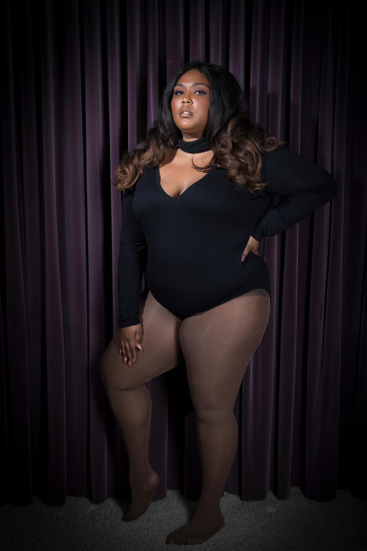 A photo of singer and rapper Lizzo photographed at Sony Music office in Burbank
