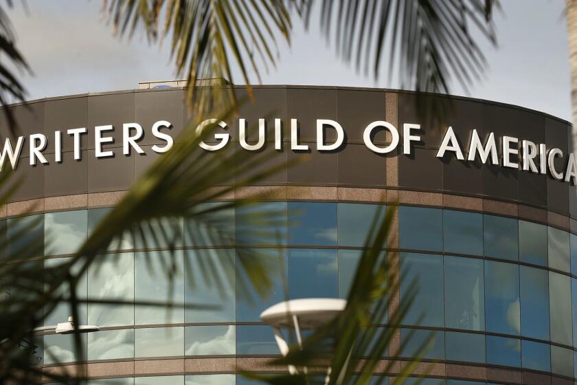 LOS ANGELES, CA - MARCH 28, 2019 Building at 7000 West 3rd Street in the Fairfax area of Los Angeles where the Writers Guild of America West is located on March 28, 2019. There is a dispute between the Writers Guild of America and the Assn. of Talent Agents. (Al Seib / Los Angeles Times)