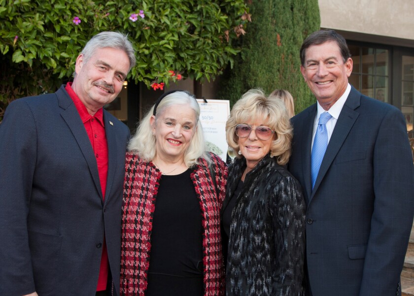  Dr. Martin Kast, his wife Sylvia Kast, Marianne and Jim Nahin at the Kure It dinner reception.
