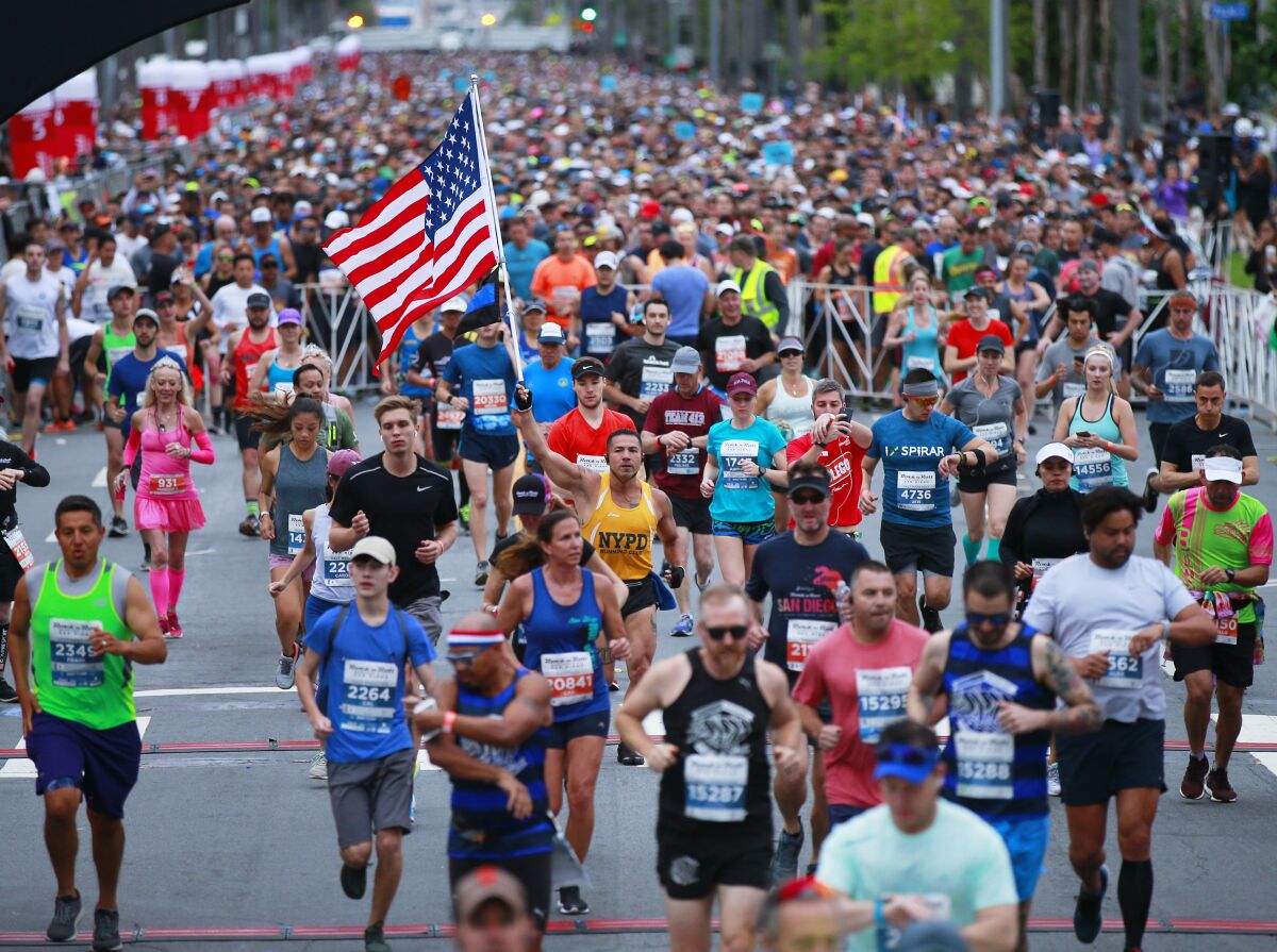 The Rock 'n' Roll Marathon and Half Marathon in San Diego on June 2, 2019.