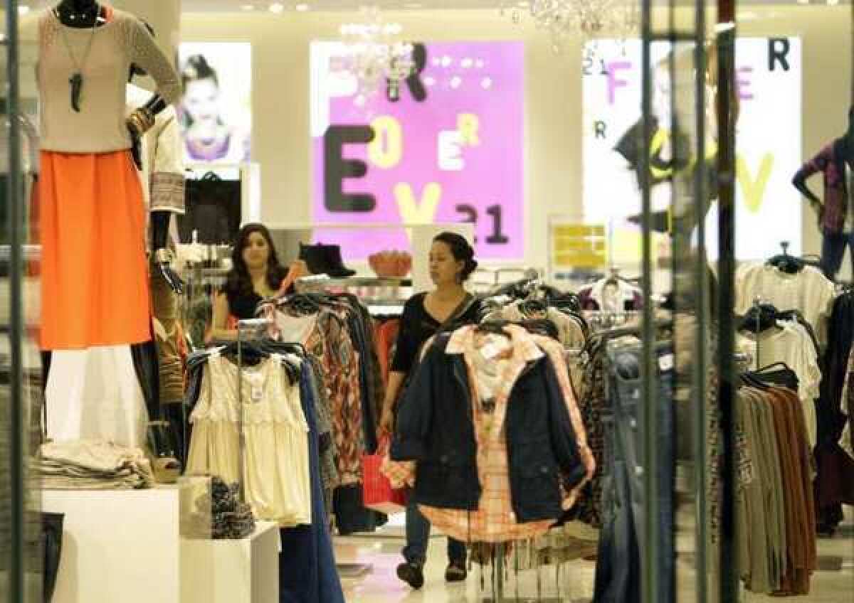 The Forever 21 store at Santa Monica Place is not on the list of locations considered for potential closing.
