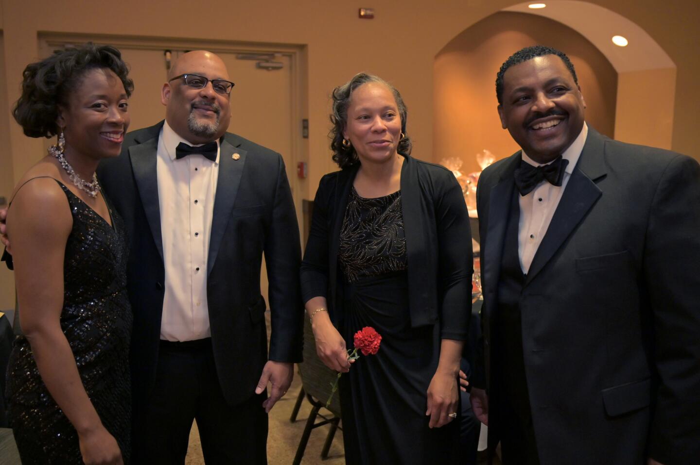 Amma Felix, Henry Felix, Yolanda McMillan and Robert McMillan at the Kappa Alpha Psi Scholarship Foundation of Columbia's Black & White Soirée.